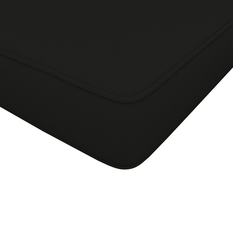 Wayfair Custom Outdoor Bench Cushion With Sunbrella Fabric, 48" x 18", Canvas Black Sunbrella® Canvas