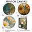 Bleu et blanc, nature morte, fleurs dans un vase II - marguerites, art mural-880802379-880802382