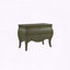 Commode Bombe - Finition pistache avec placages en hickory
