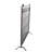 Metal Suspended Grid Single Panel Geometric Fireplace Screen with Bolted Detailing-1260668398