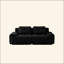Canapé modulaire moderne en forme de L pour le salon, tissu en velours côtelé, canapé 2 places avec assise profonde, passepoil perlé, conception capitonnée, sans assemblage, conception antidérapante-121226984