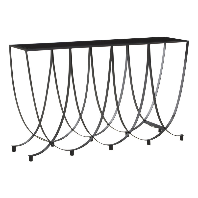 Demars 140cm Glass Top Console Table