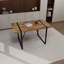 Ensemble de table de salle à manger en bois aggloméré de 55 po avec ensemble de 4 pièces de table de salle à manger en bois foncé