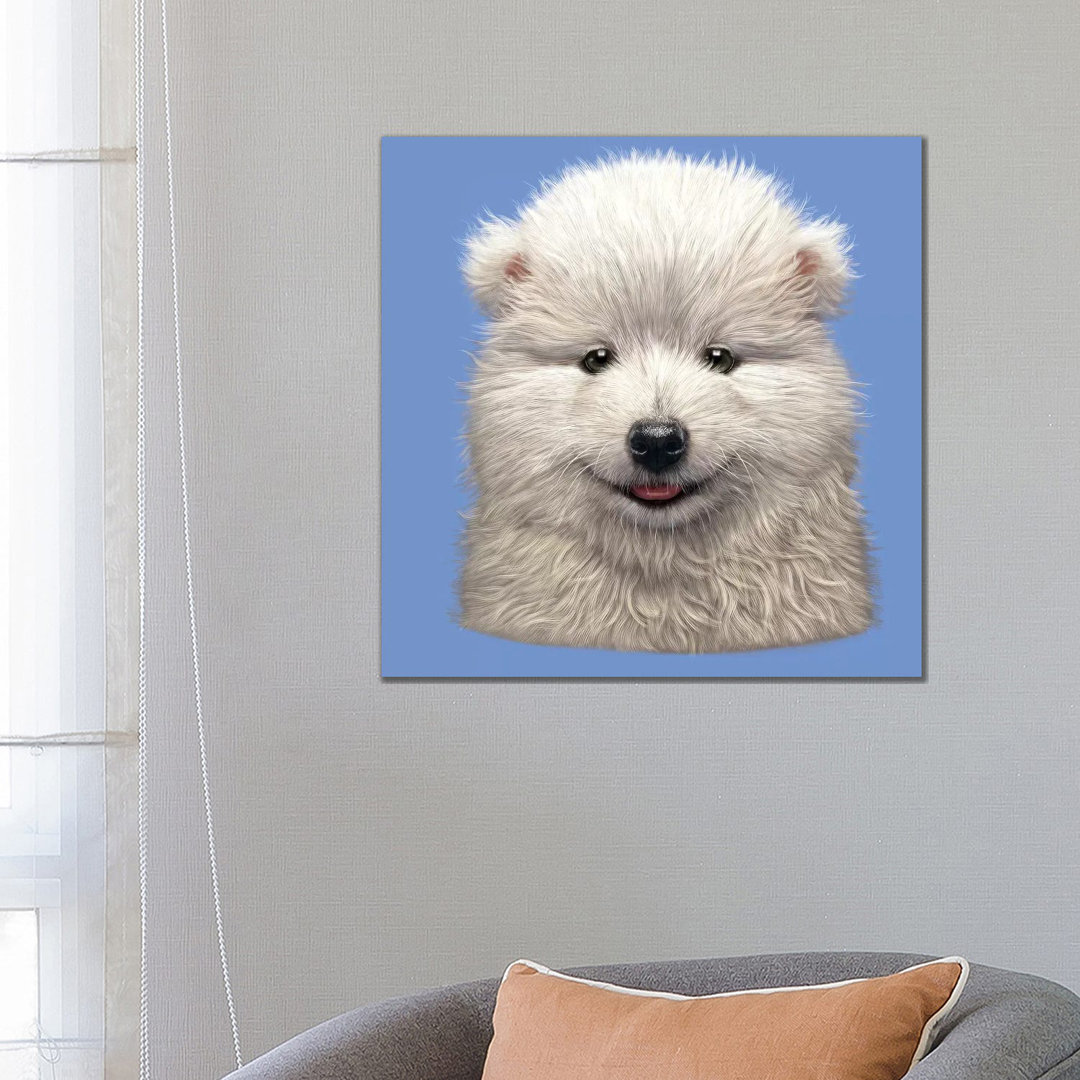 Samoyed Puppy by Vincent Hie - Wrapped Canvas Print