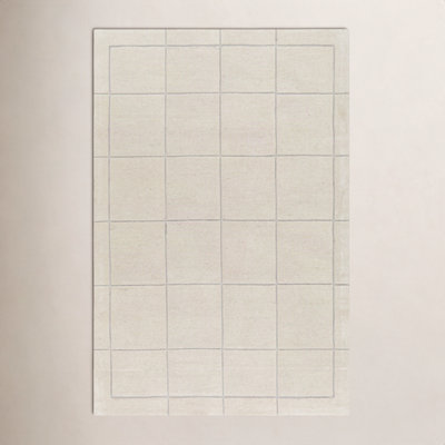Mallory Hand-Woven Pearl Geometric Rug
