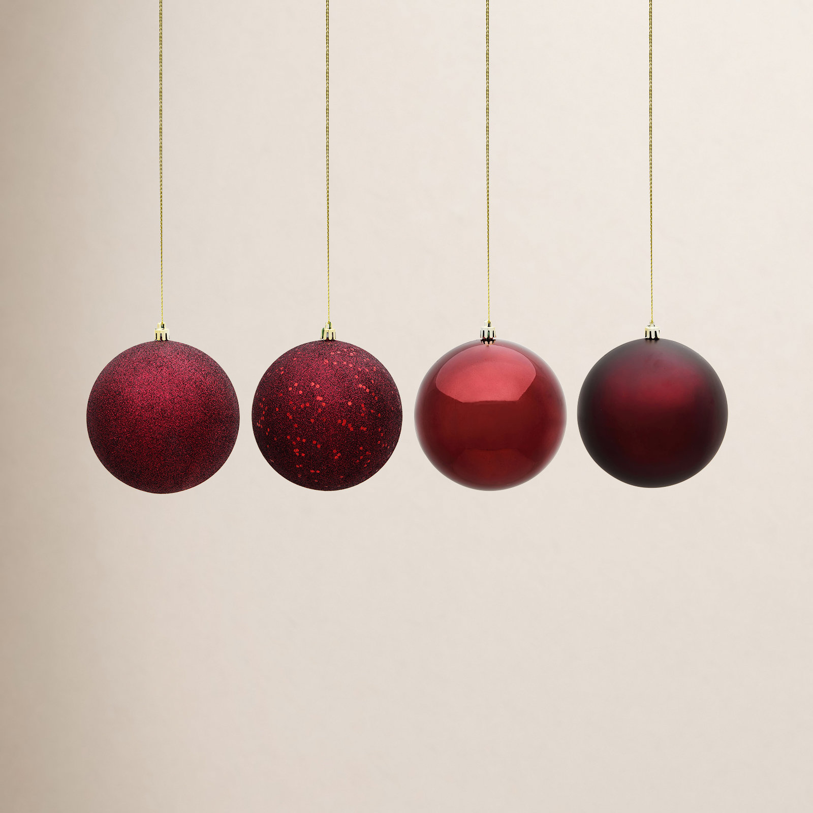 Christmas Ball Ornament, 12" H x 12" W x 12" D, Pewter