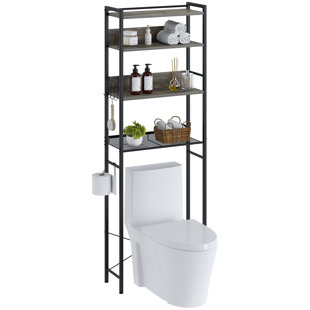 Global Phoenix Over The Toilet Storage Shelf Rack Organizer 2 Tier Bathroom  Holder Space Saver No Drilling Restroom Organizer