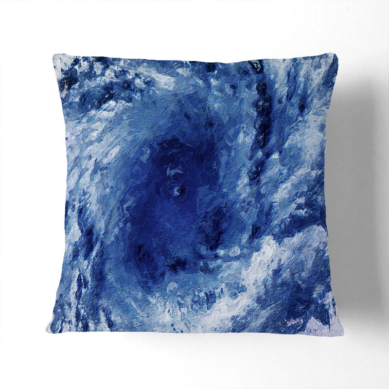 Abstract Square Throw Cushion, White, 55cm H x 55cm W x 20cm D