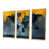 Toile avec cadre flottant or