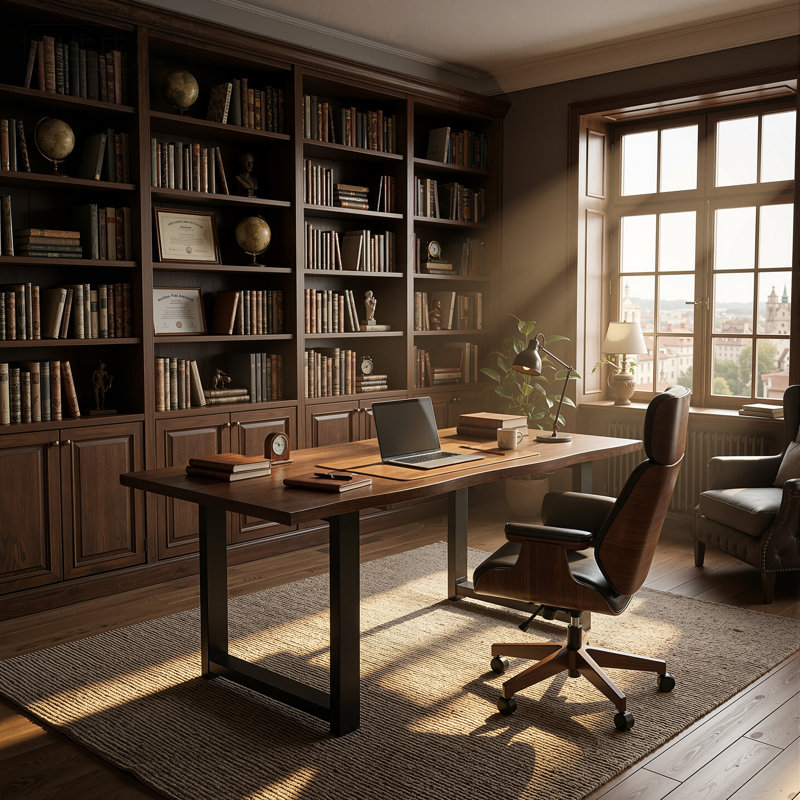 63'' Walnut Solid Pine Wood Writing Desk Top,Wavy Edge Computer Desk