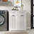 Laundry Cabinet with 2 Removable Laundry Baskets and 2 Drawers