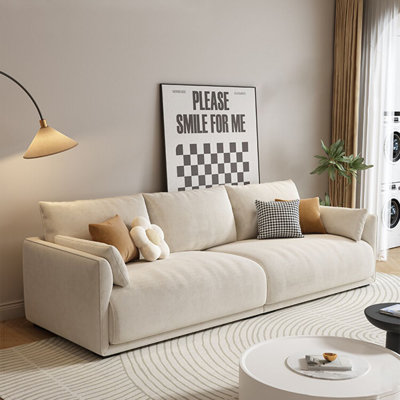 Canapé modulaire orange en cuir véritable