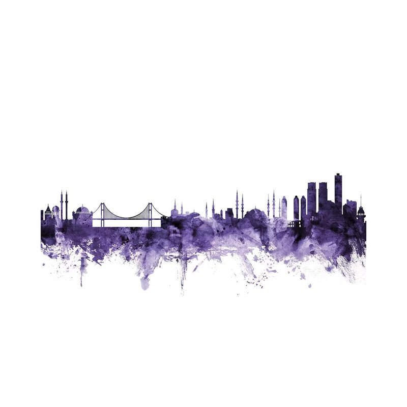 Istanbul, Turkey Skyline by Michael Tompsett - Wrapped Canvas Gallery-Wrapped Canvas Giclée, 20.32 cm H x 30.48 cm W