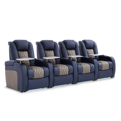 Leather Home Theater Seating with Cup Holder