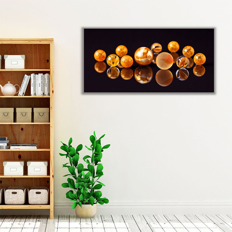 Marbles II - reproduction d'art sur toile, H 15 po x l 30 po