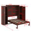 Lit escamotable avec 2 garde-robes et tablette de rangement-115694412-115694413