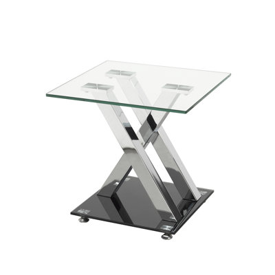 Table de bout - Argent / Noir