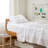 Portugal 100% Cotton Tattered Edgings White Sheet Set-62438805
