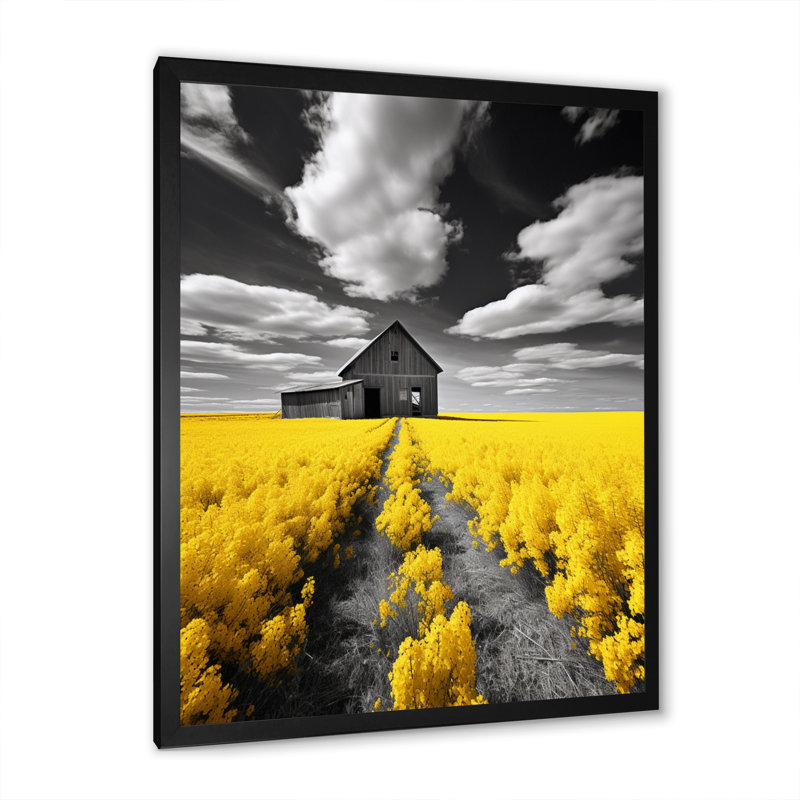 Bodell Barn Harmony In Contrast, impression sur toile, Cadre photo noir, H 20 po x l 12 po x P 1 po