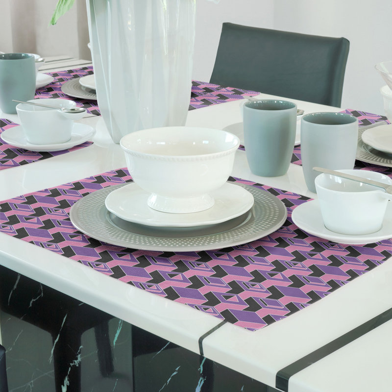 Napperon classique en coton 18 po Skyscraper, Mauve / Rose, polyester