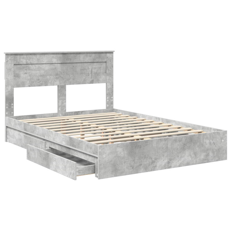Bed, Kingsize (5'), Concrete Grey