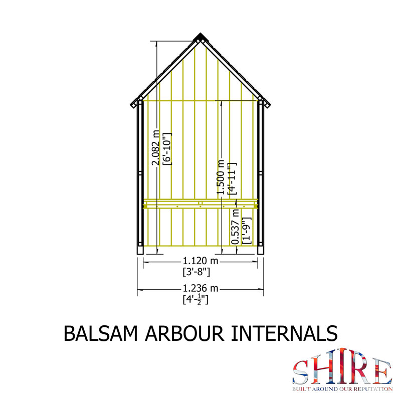 Balsam Wooden Arbour With Bench