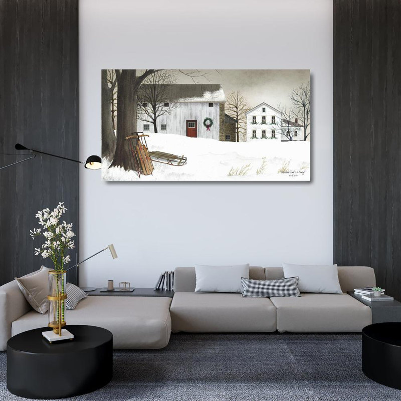 Art sur toile tendue par August Grove® Jacobs, Billy Gallery: Christmas Times a Coming, H 28 po x l 48 po