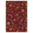 Ottohome Non-Slip Floral Leaves Area Rug For Living Room, Hallway, Entryway Rug, Dark Red-1938927102