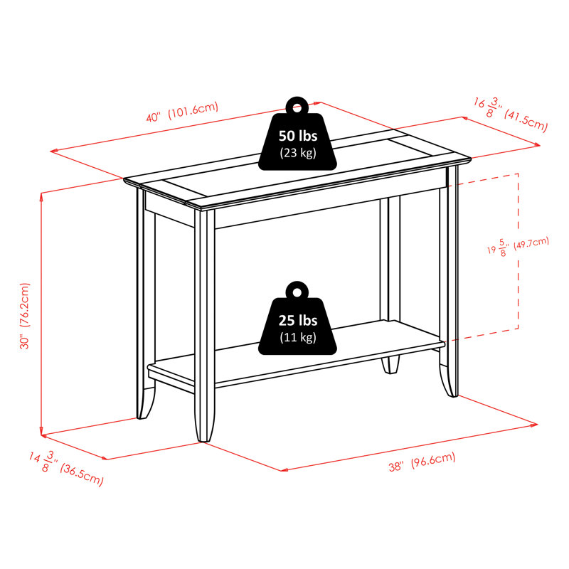Adreann 40'' Console Table