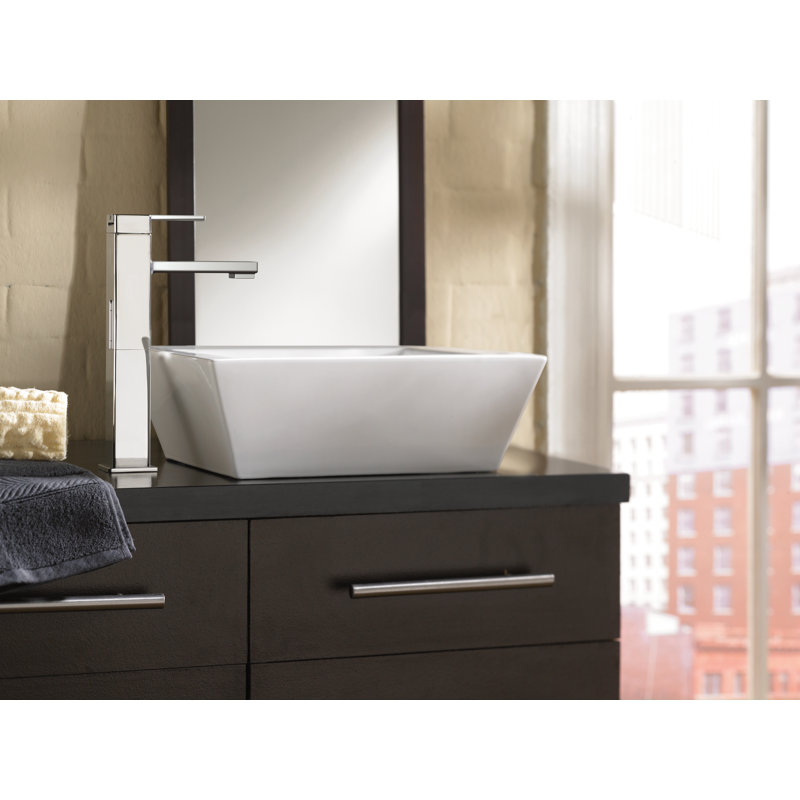90 Degree Vessel Sink Bathroom Faucet with Drain Assembly, Chrome