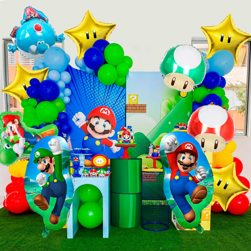 Super Mario Party Decorations Balloons,8pcs Super Mario Bros Balloons