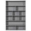 Lit simple superposé au-dessus de 2 tiroirs et armoire en gris - armoires fonctionnelles multicouches-1057080102-1057080101