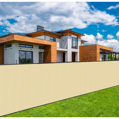 6 ft. H x 50 ft. W HDPE Privacy Fence Screen, UV Resistant Privacy Screen Sand