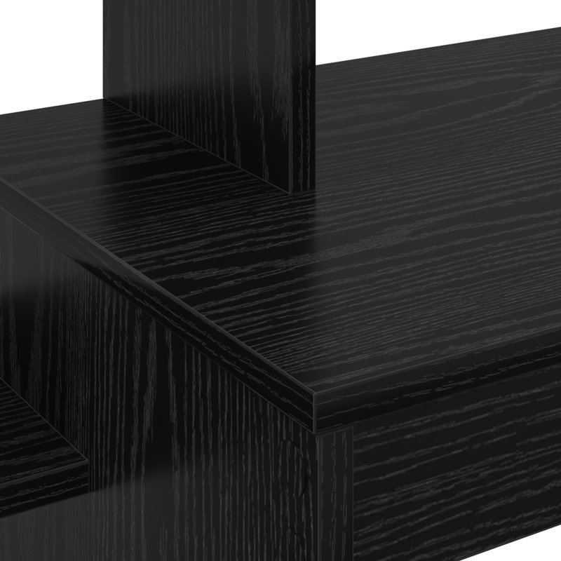 Computer Desk Particle Board Medium Shelving, Black Oak