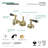Kingston Brass Duchess Two-Handle 3-Hole Deck Mount Widespread Bathroom Faucet with Brass Pop-Up Drain-12624702