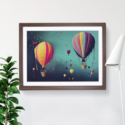 Hot Air Balloons Splashed Vol.3 Abstract - Single Picture Frame Print