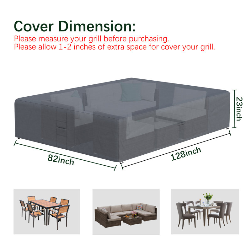 Housse de mobilier d'extérieur imperméable et robuste 600d