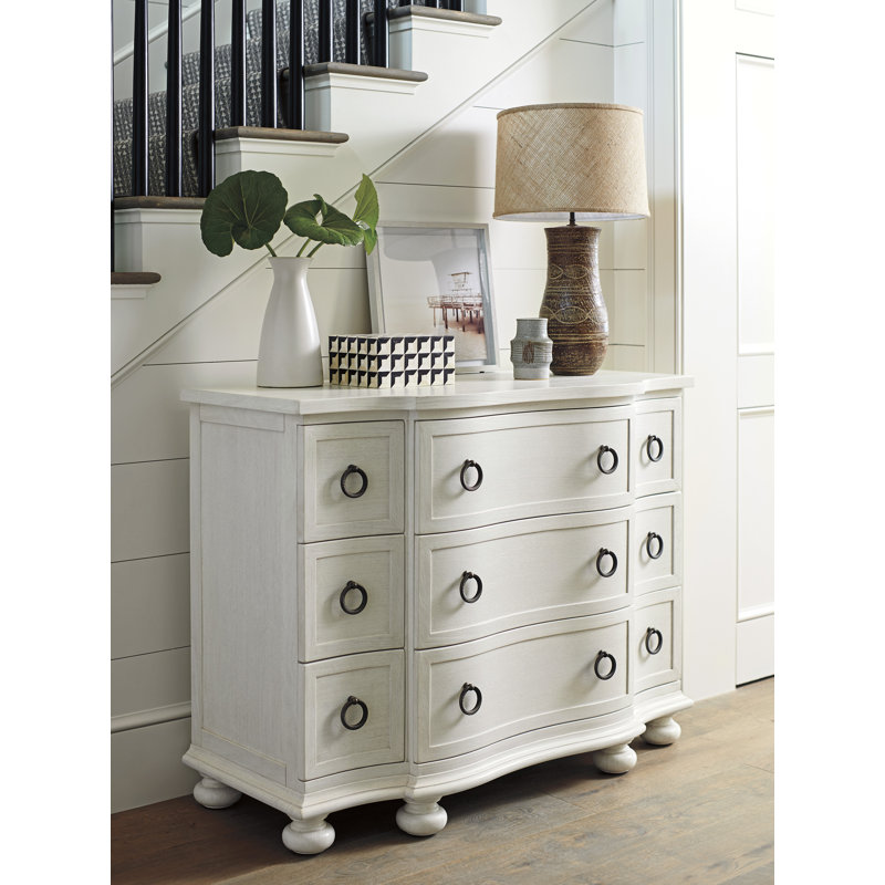 Ocean Breeze 9 Drawer 50" W Solid Wood Dresser, Caribbean Sands