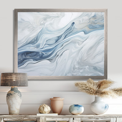 Gris et bleu, charme de glacier, liquide - Art mural glacier