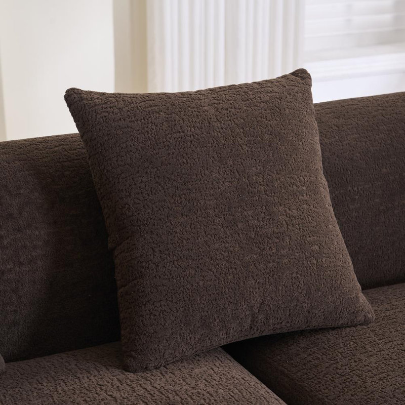 Canapé modulaire en L Modern Compression, Brown Chenille