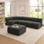 Canapé modulaire semi-courbé modulaire moderne avec repose-pieds Chenille-131246179-131246180