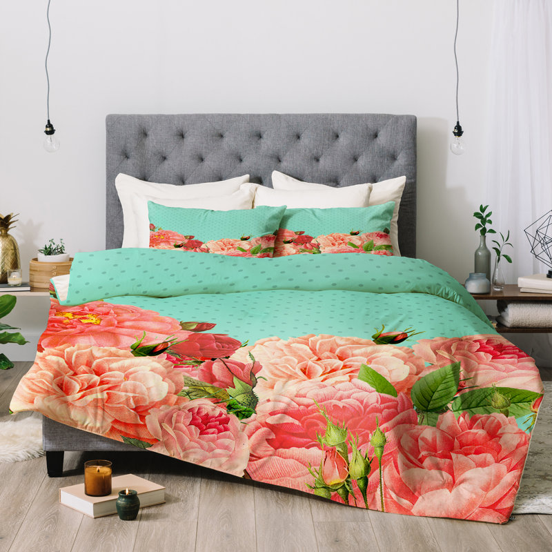 Farmhouse / Country Polyester Floral Comforter, Queen Comforter  