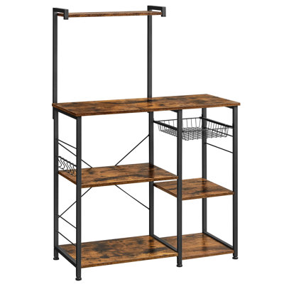 Kitchen Storage Rack With Wire Basket
