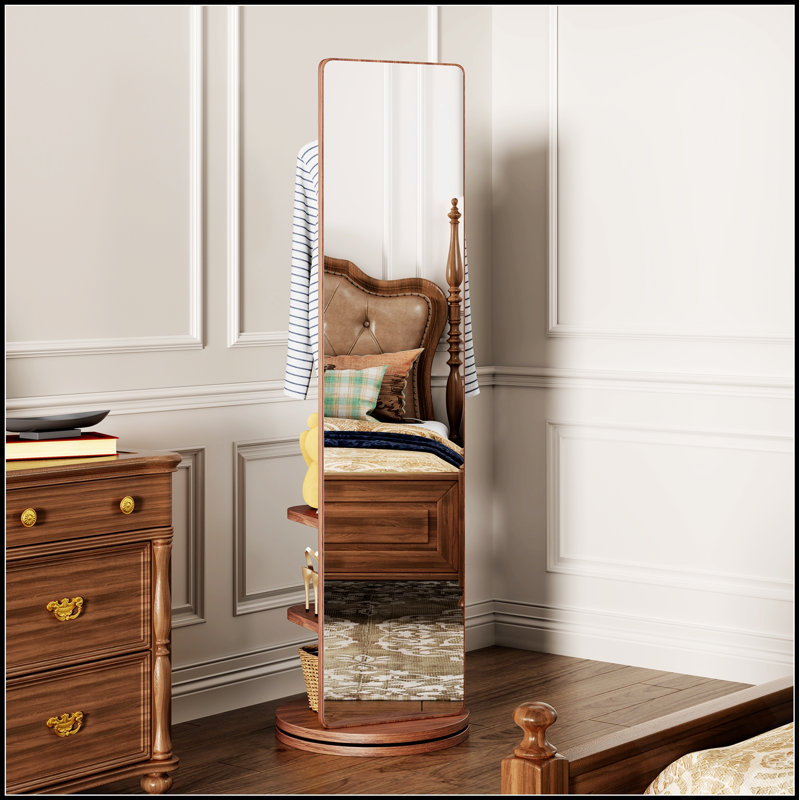 Full-Length Solid Wood And Rubber Wood Mirror, 65.7*17.7In, Ideal For Whole Body Viewing And Enhancing Room Aesthetics