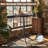 Jivka Pine Round Solid Wood Top Metal Base Dining Table