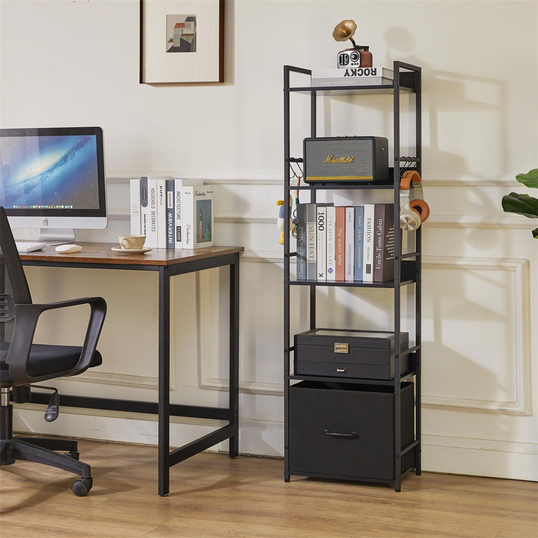 136cm H x 39cm W Metal Standard Bookcase