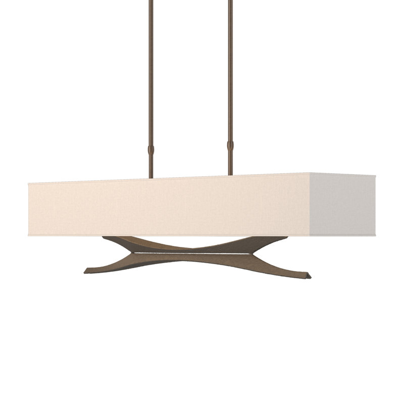 Moreau 4 - Light Kitchen Island Pendant, Bronze, Flax