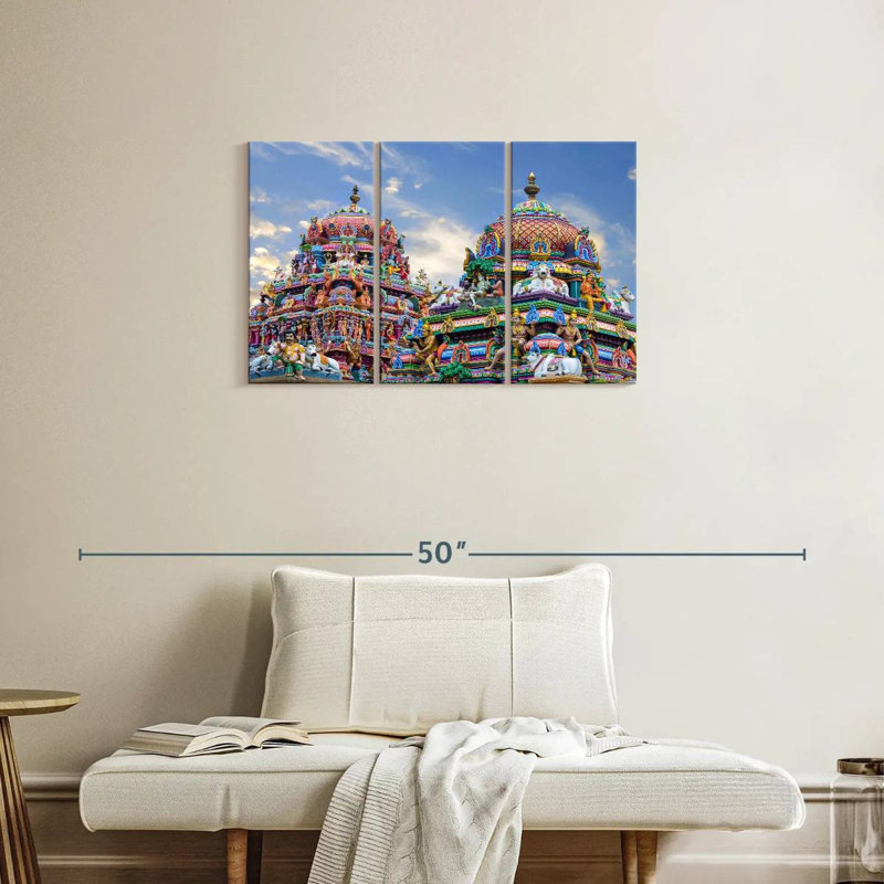 Temples indous Adella Gopuram, H 20 po x l 33 po