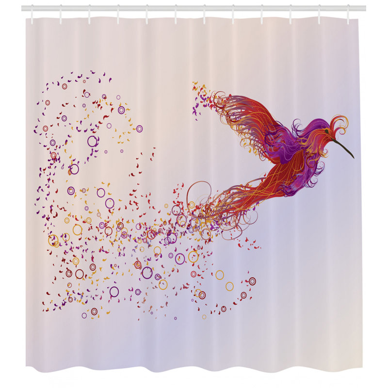 Bird Shower Curtain Set + Hooks, 75" H x 69" W