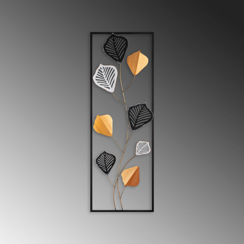 Decorative Metal Wall Accessory, Hand-Painted, 12.6 x 35.4 inches | 100% Metal Construction, Thickness: 0.06 inches | Easy Wall Mounting | Unique Color Variations | Perfect for Home Decor & Modern Aesthetics, Lightweight (2.5 lbs)